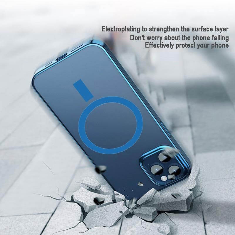 Transparent Magnetic Charger Case for iPhone 12