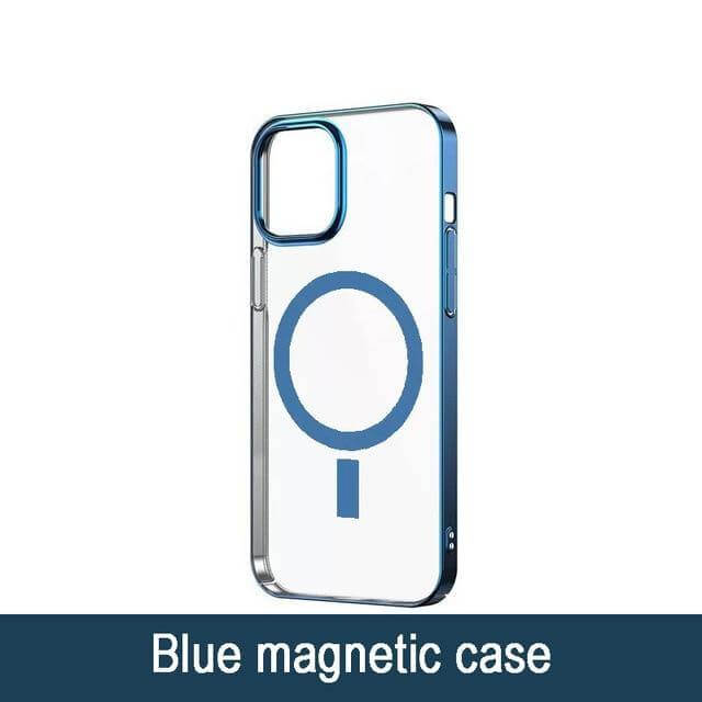 Transparent Magnetic Charger Case for iPhone 12