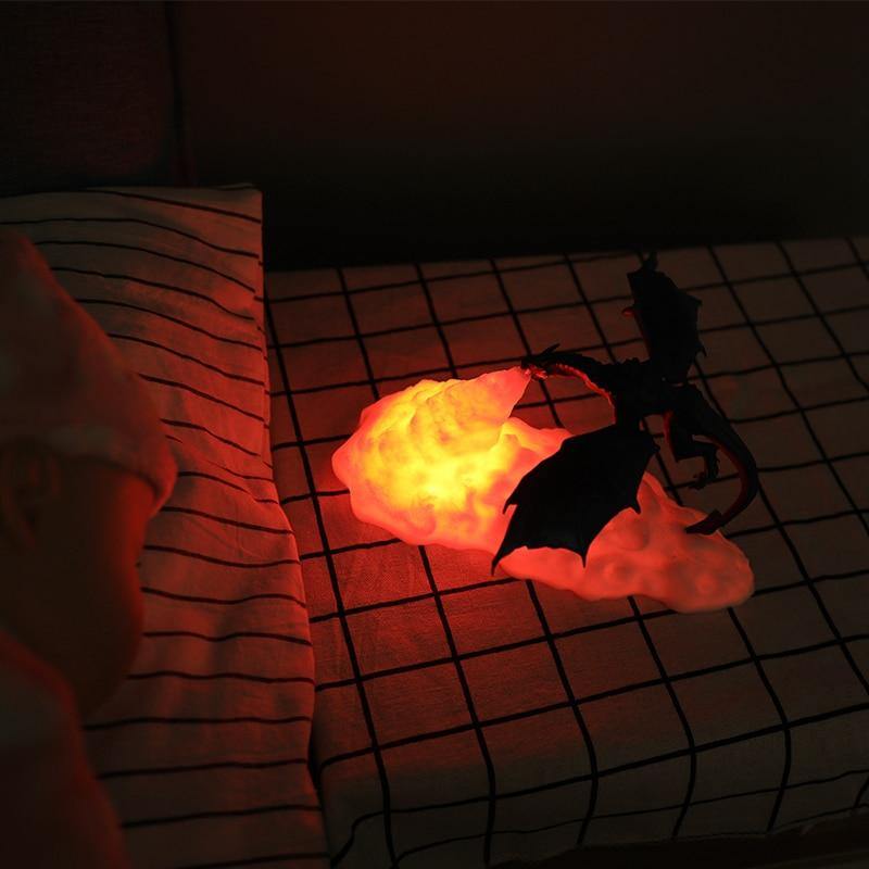 3D Print LED Fire Dragon Night Lamp - UTILITY5STORE