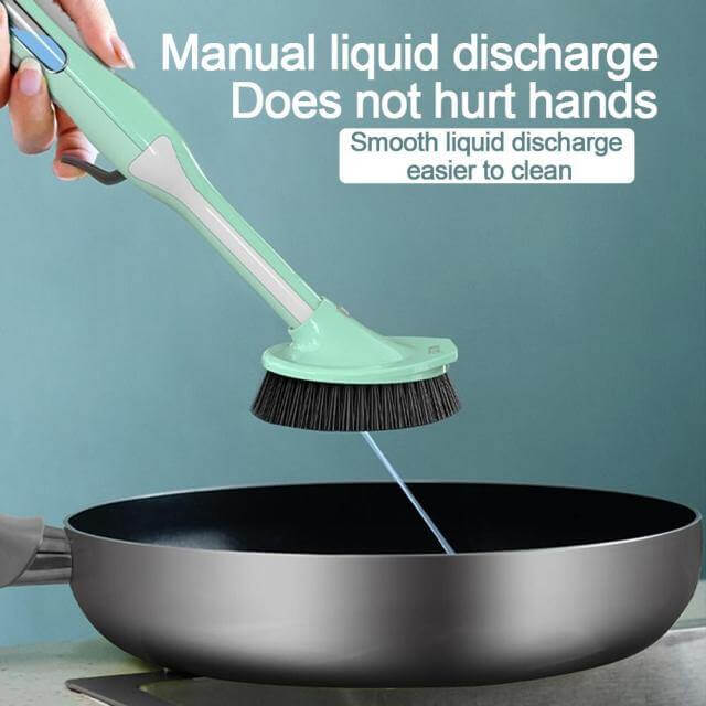 Multifunctional Kitchen Dish Soap Dispensing Brush