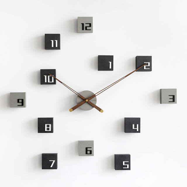 Nordic Creative Self Adhesive Wooden Wall Clock
