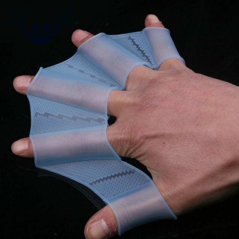 Silicone Webbed Swimming Gloves