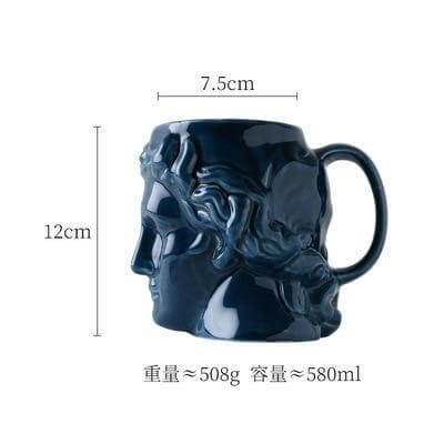 Ceramic Antique Greek Head Mug