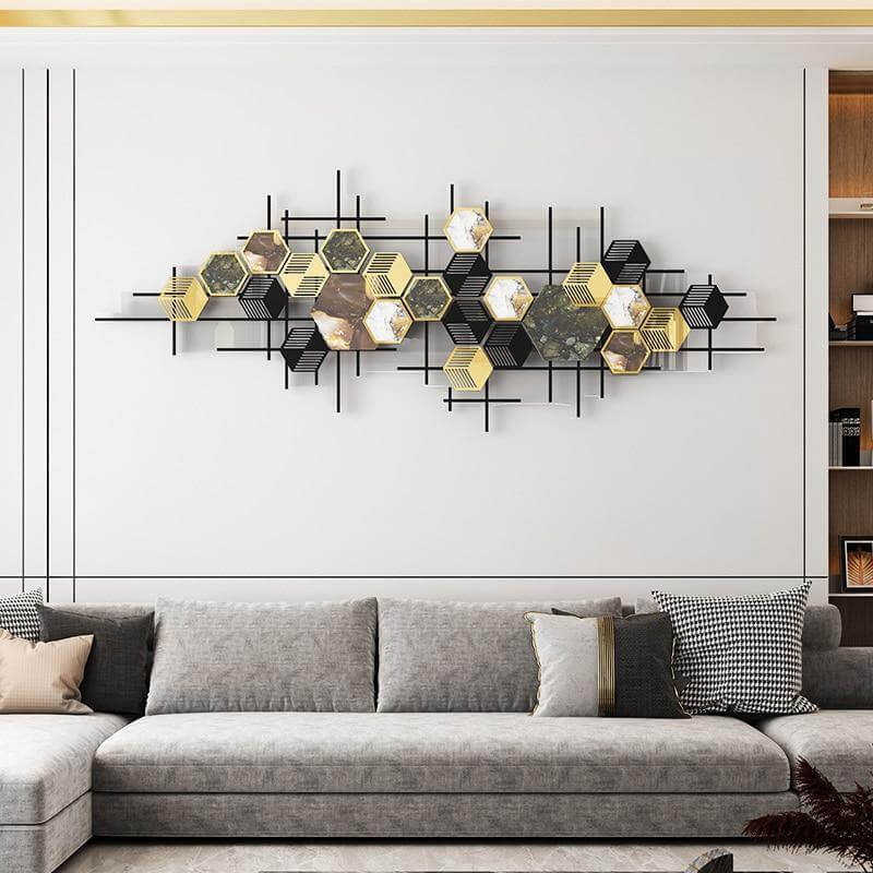 Modern Geometric Acrylic Shining Design Wall Decoration