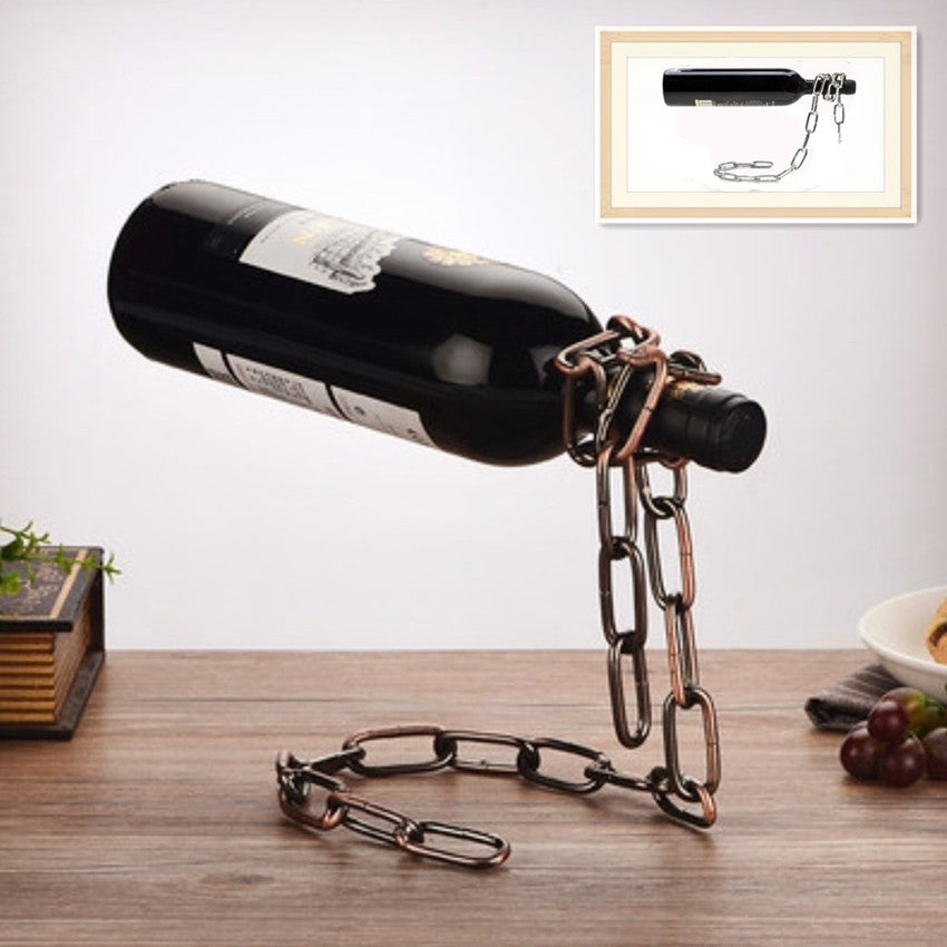 Hanging Magic Metal Wine Holder