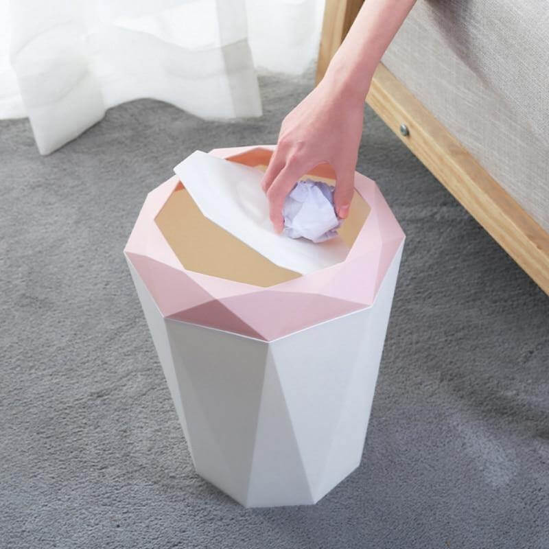 Geometric Creative Trash Can