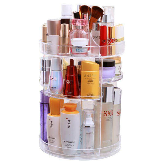 360 Degree Rotation Cosmetic MakeUp Cologne Organizer Box - UTILITY5STORE