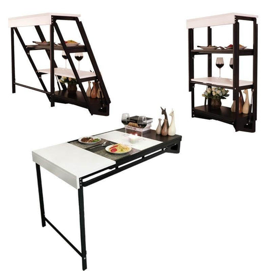 Foldable Multifunctional Wall-Mounted Shelf Table