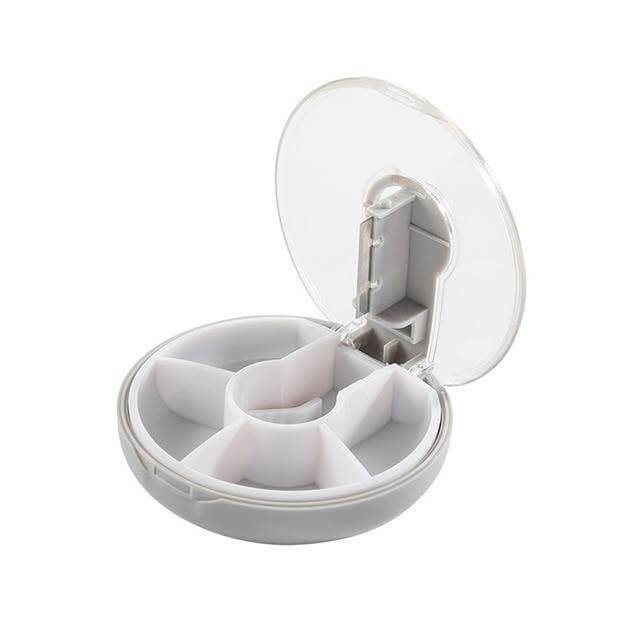 Portable Weekly Rotating Round Pill Cases