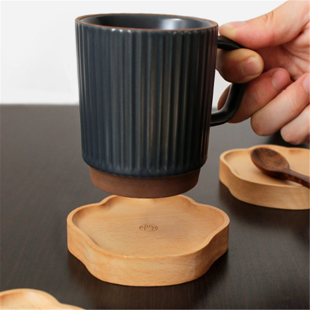 Cute Cat Paw Wooden Coaster