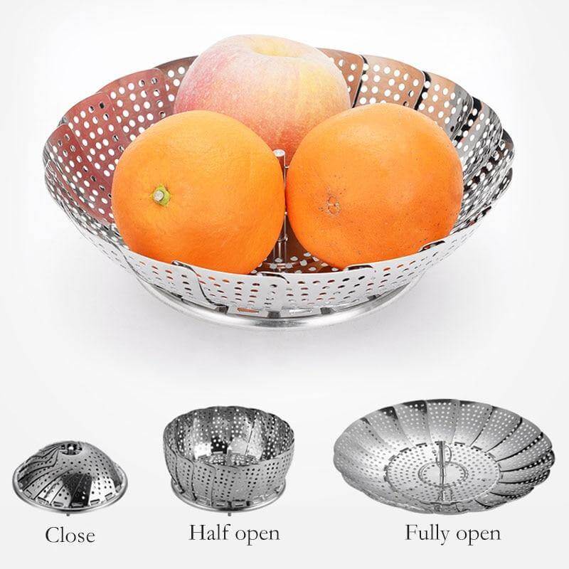 Vegetable Folding Stainless Steel Steaming Rack