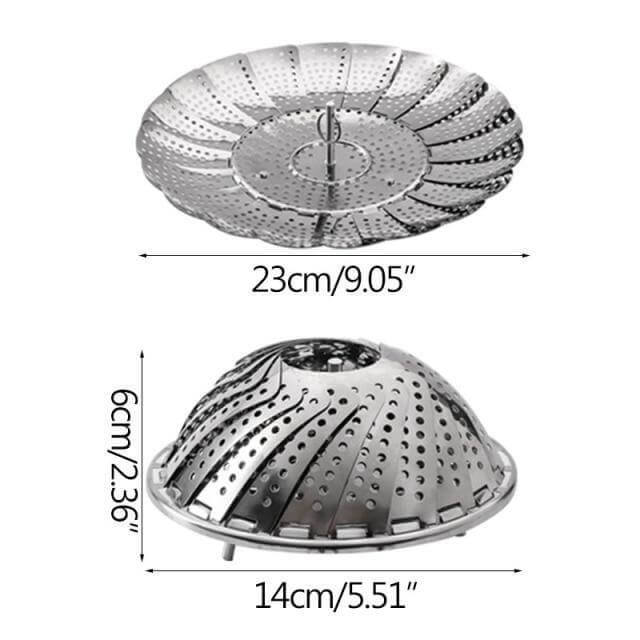 Vegetable Folding Stainless Steel Steaming Rack