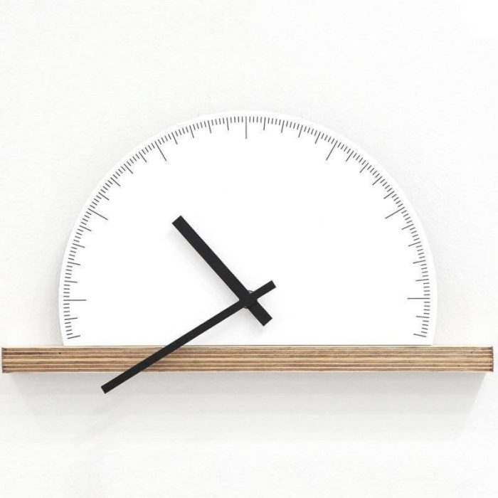 Modern Geometry Half Nordic Wall Clock