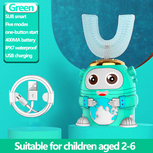 Smart Ultrasonic Silicone Toothbrush for Kids