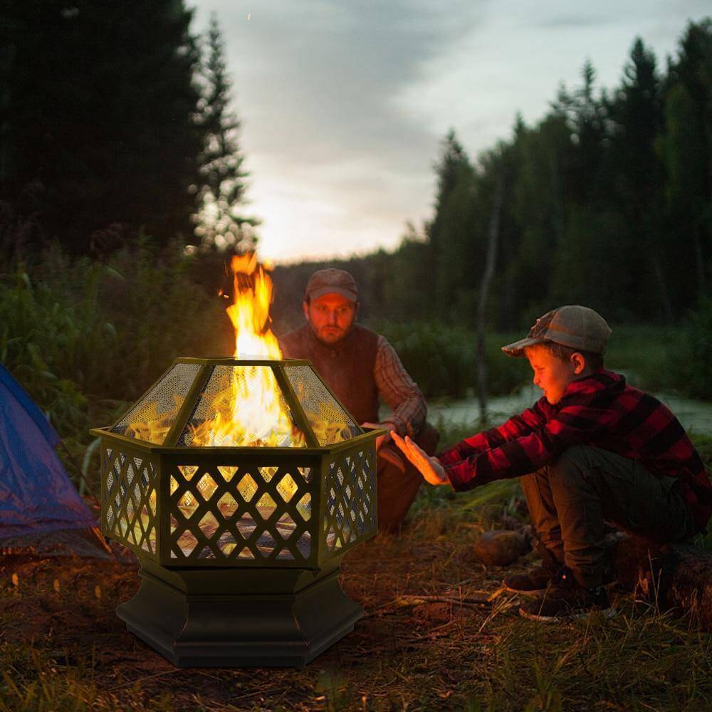 Geometric Garden Fire Pit Stove