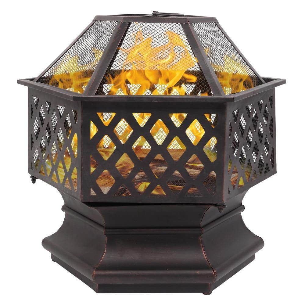 Geometric Garden Fire Pit Stove