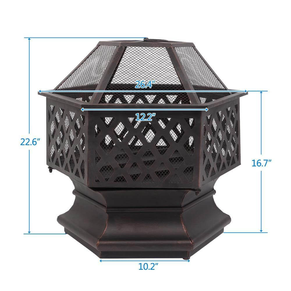 Geometric Garden Fire Pit Stove