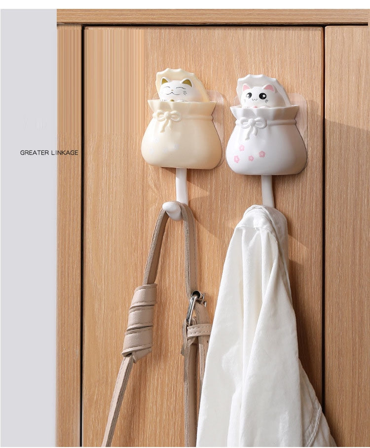 Cute Cat Sticky Hook Hanger