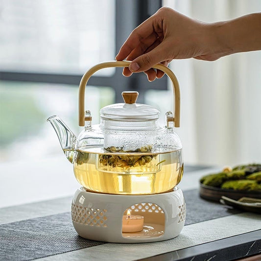 Mini Portable Ceramic Candle Teapot Warmer