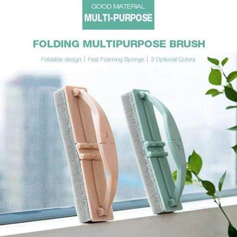 Simple Folding Wiper Hand Brush Sponge with Handle