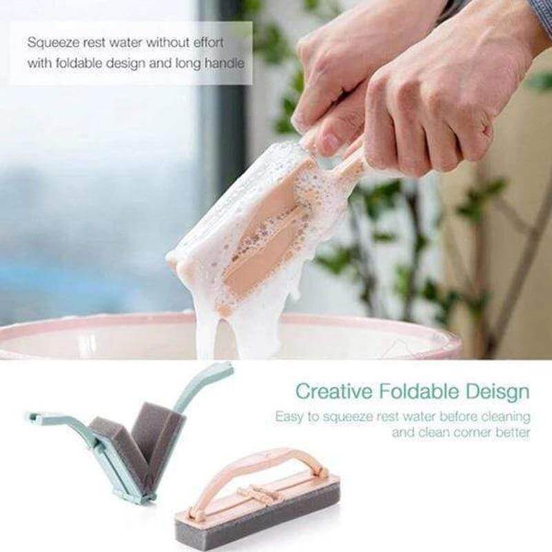 Simple Folding Wiper Hand Brush Sponge with Handle