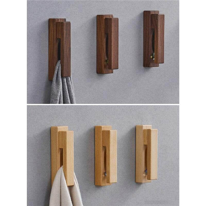 Wooden Towel Holder Hooks