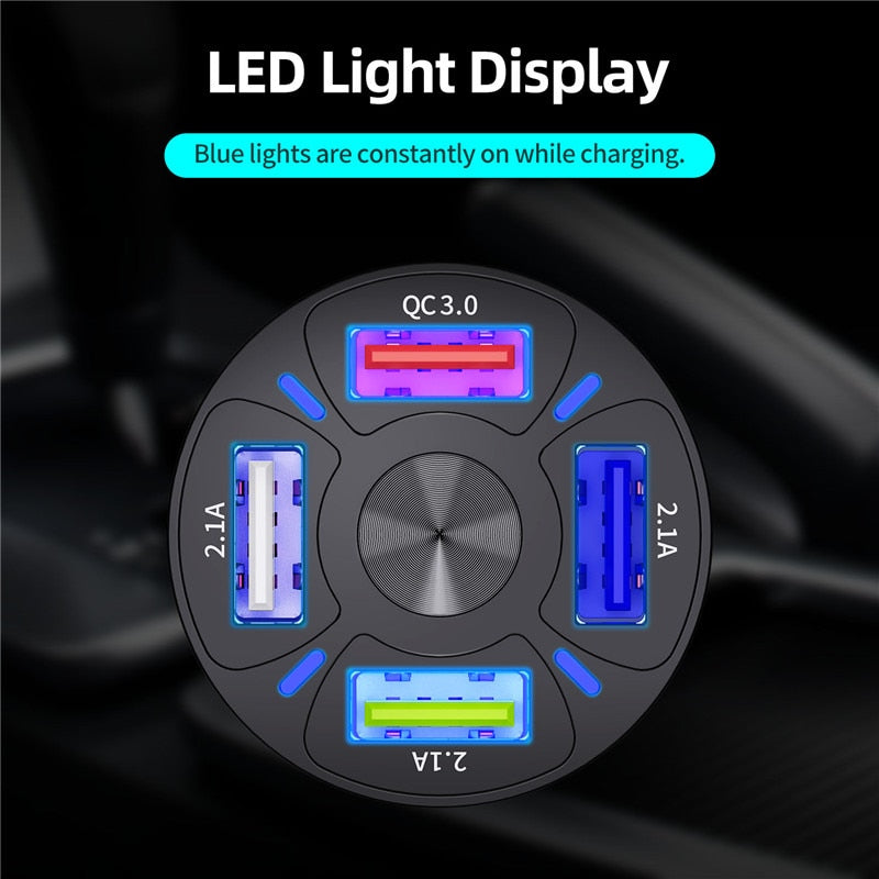 4-Port USB Car Quick Charge - UTILITY5STORE