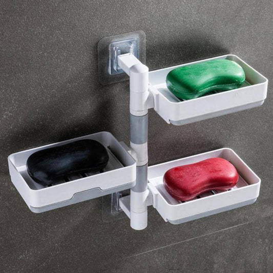 Wall-Mounted Multi Layer Rotatable Soap Holder