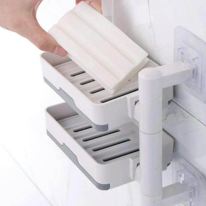 Wall-Mounted Multi Layer Rotatable Soap Holder