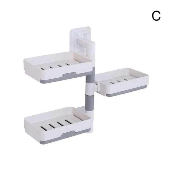 Wall-Mounted Multi Layer Rotatable Soap Holder