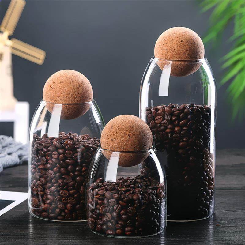 Creative Glass Cork Storage Jar