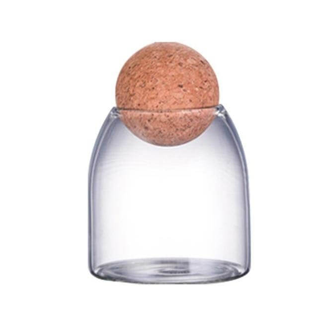 Creative Glass Cork Storage Jar