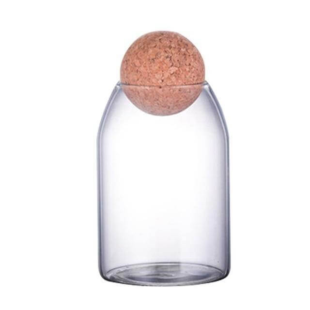 Creative Glass Cork Storage Jar