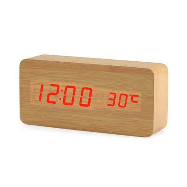 Nordic Digital Led Voice Control Alarm Clock