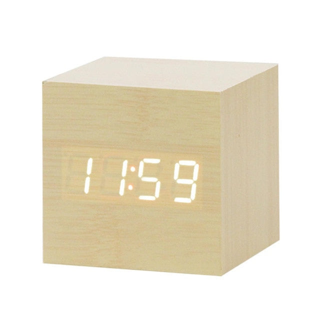 Nordic Digital Led Voice Control Alarm Clock