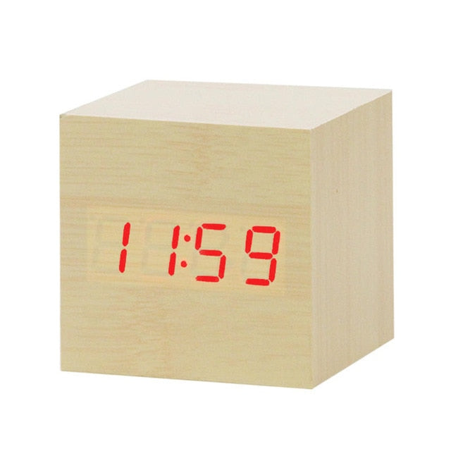 Nordic Digital Led Voice Control Alarm Clock