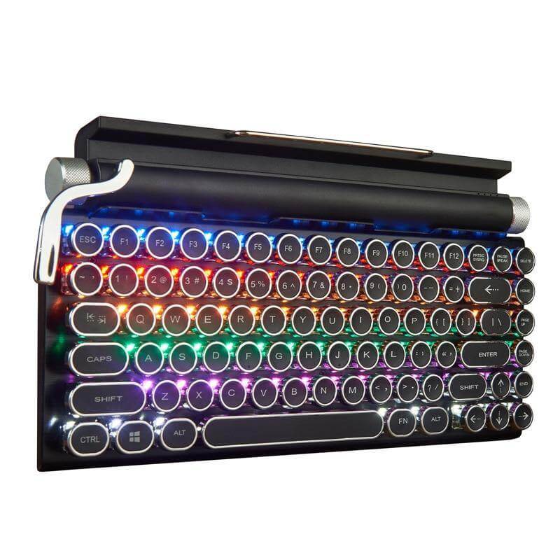 Typewriter Wireless Colorful Backlight Retro Keyboard