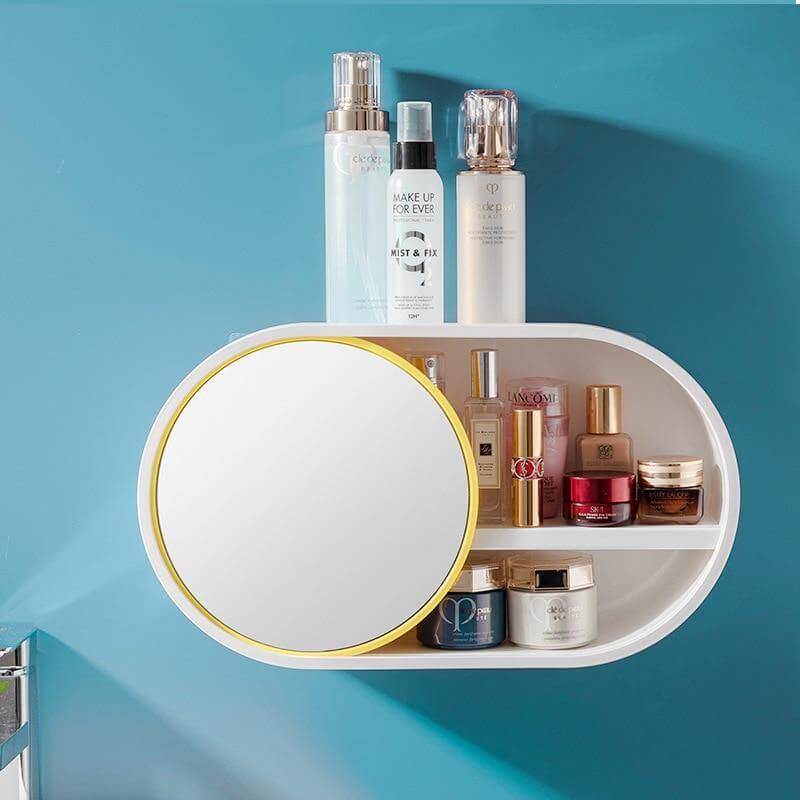 Wall-Mounted Large Capacity Cosmetic Circle Storage Box