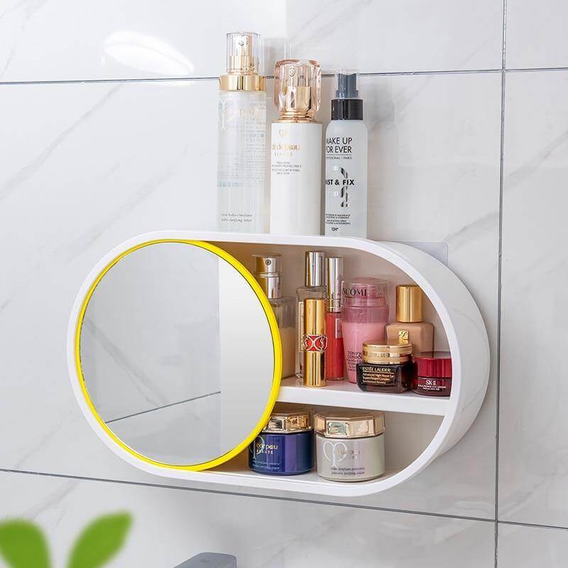 Wall-Mounted Large Capacity Cosmetic Circle Storage Box