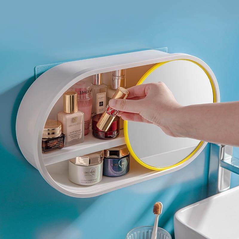 Wall-Mounted Large Capacity Cosmetic Circle Storage Box