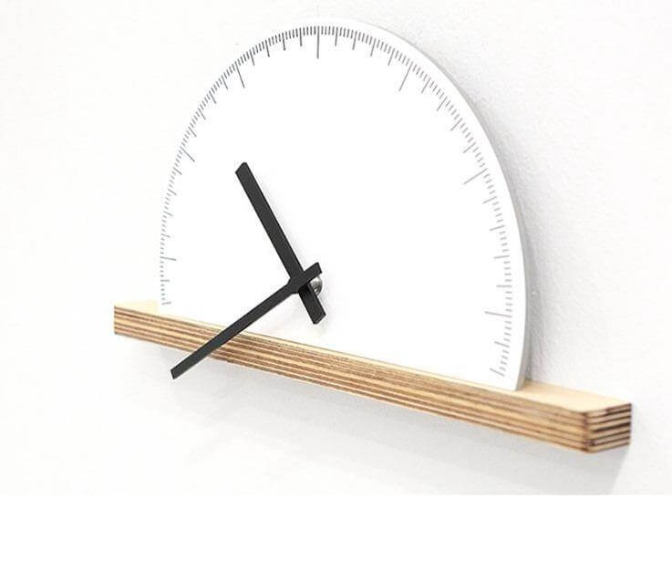 Modern Geometry Half Nordic Wall Clock