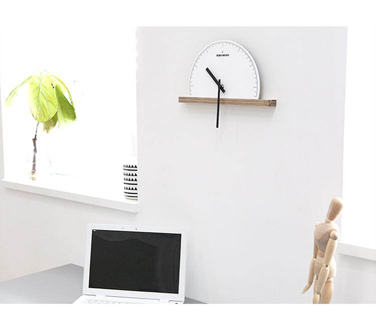 Modern Geometry Half Nordic Wall Clock