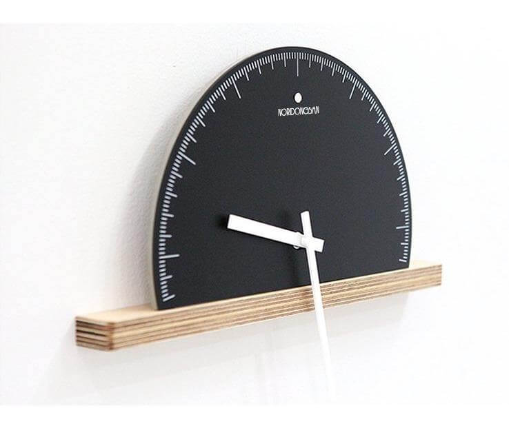 Modern Geometry Half Nordic Wall Clock