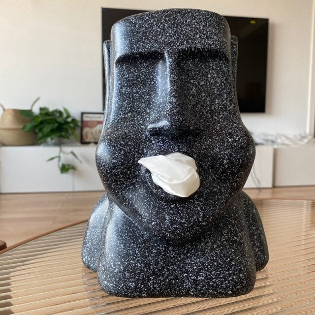 Stone Statue Tissue Box