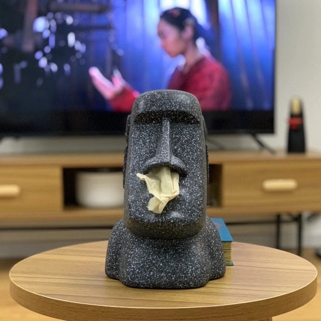 Stone Statue Tissue Box