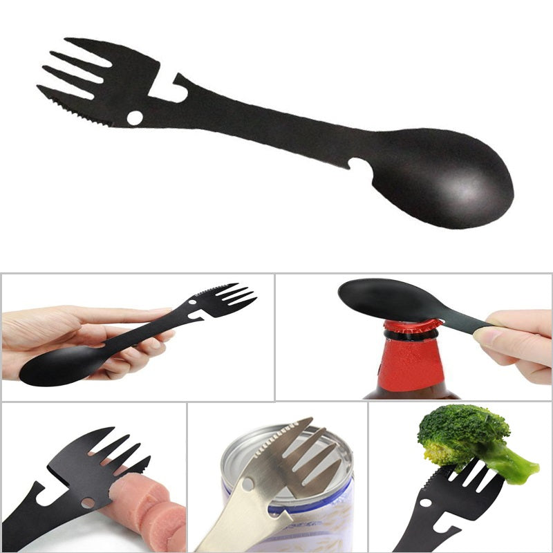 Stainless Steel Multifunctional Bottle Opener Spork