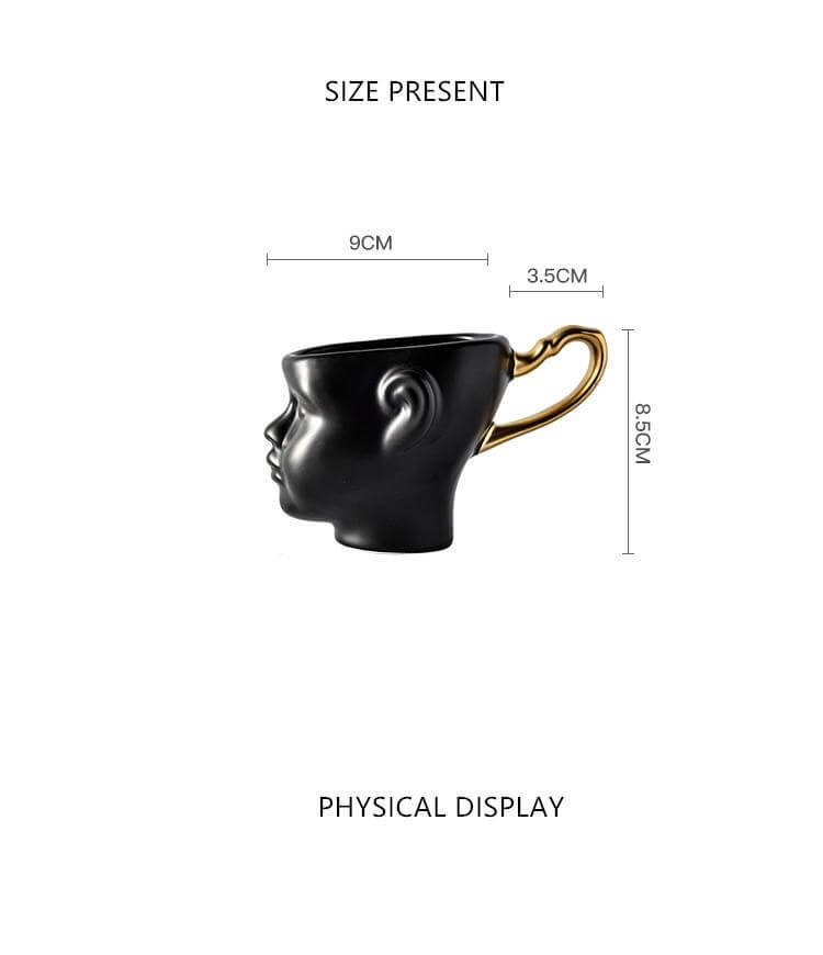 Elegant Ceramic Realistic Face Mugs