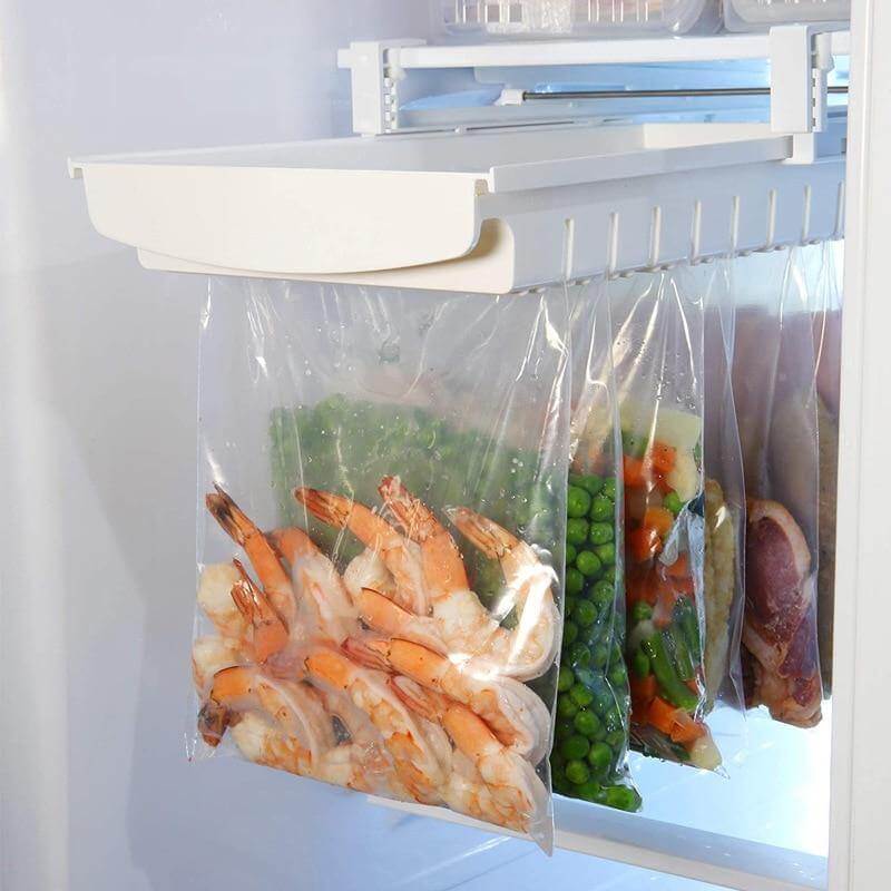 Multi Zip-bag Hanging Fridge Organizer Tray