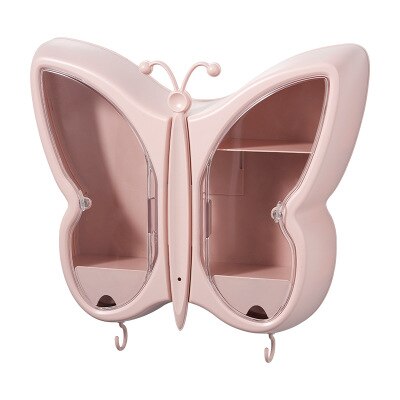 Wall-Mounted Butterfly Bathroom Makeup Organizer