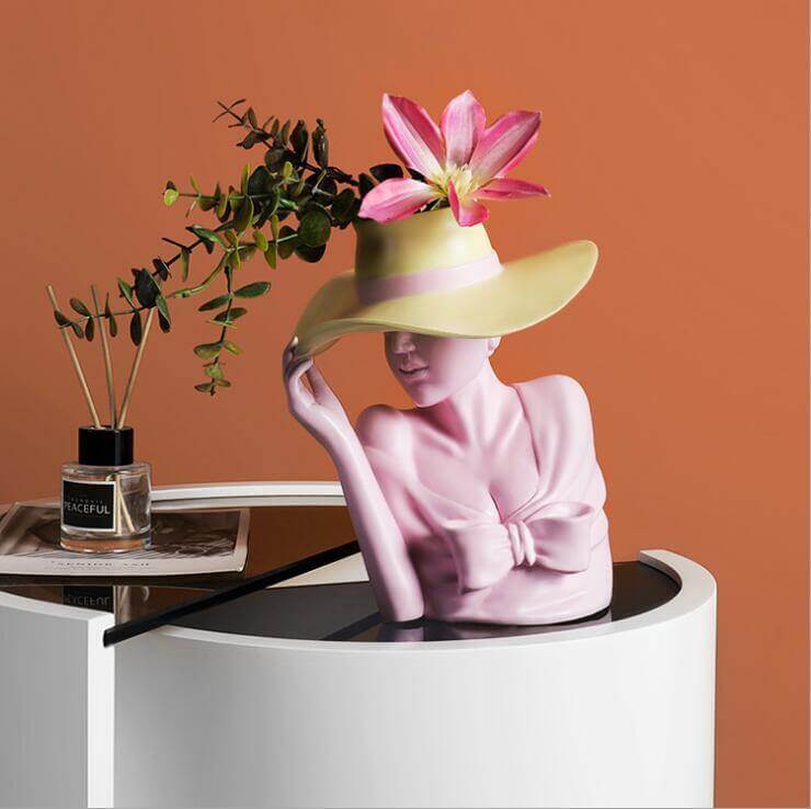 Pretty Woman Figure Flower Pot